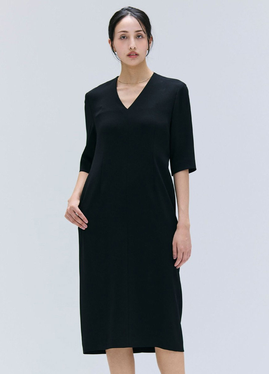 【預購商品】CINDY短袖V領收腰洋裝 (7/1-7/8止)